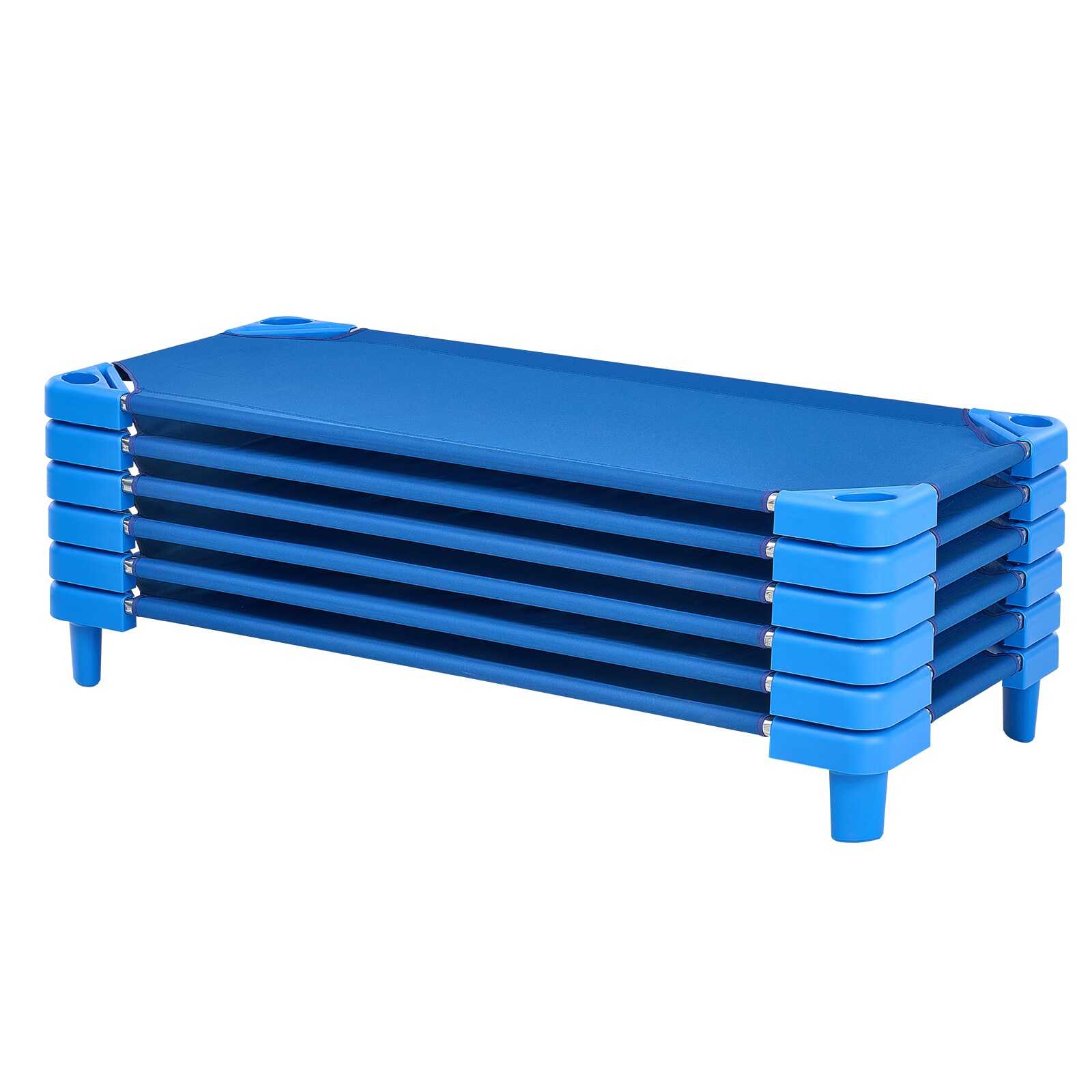 Stackable Toddler Nap Cots For Daycare And Preschool Blue Set_voghion.com